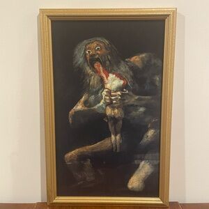 Saturn Devouring Child Framed Print 12x19 Francisco Goya Horror Gallery Wall Art